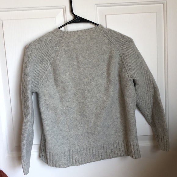 Madewell Merino Wool cable knit fringe Sweater. Extra fine 100% merino wool. EUC - Picture 7 of 10